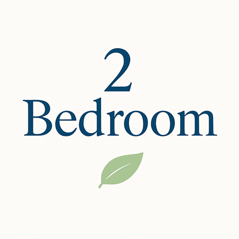 Floor plan for 2 beds, 1 bath, 850 sqft